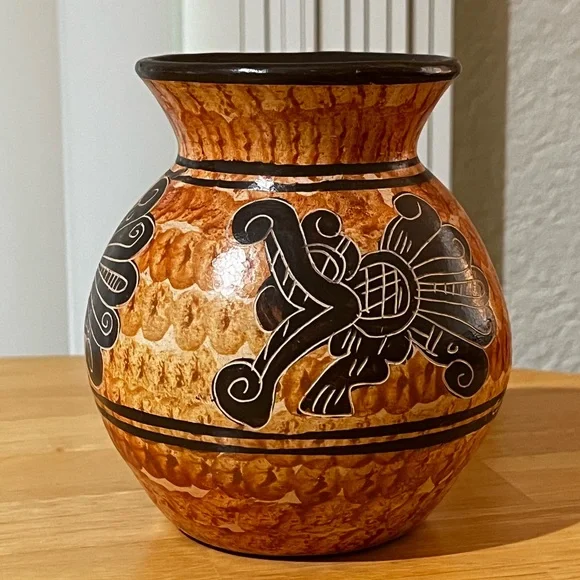 Southwestern Mexican Style Handmade Art Piece Vintage Hand painted Estate